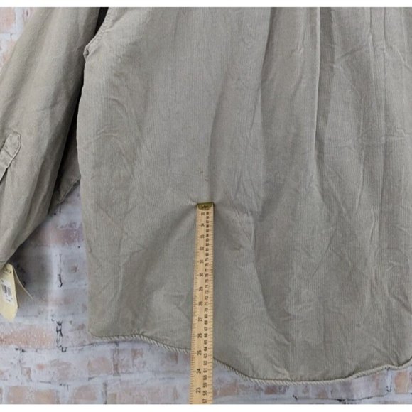 NWT Woolrich Trailhead Fleece Cordoroy British Tan LS Button Up Heavy Jacket XXL - Picture 8 of 9